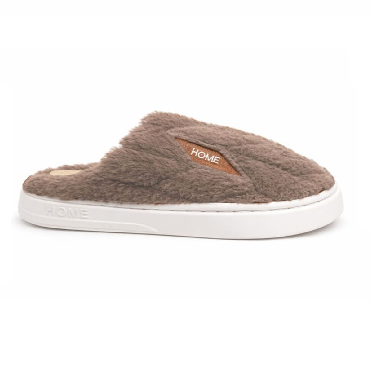 Pantuflas Unisex Suela Antideslizante Felpa Suave y Abrigada - Marrón 