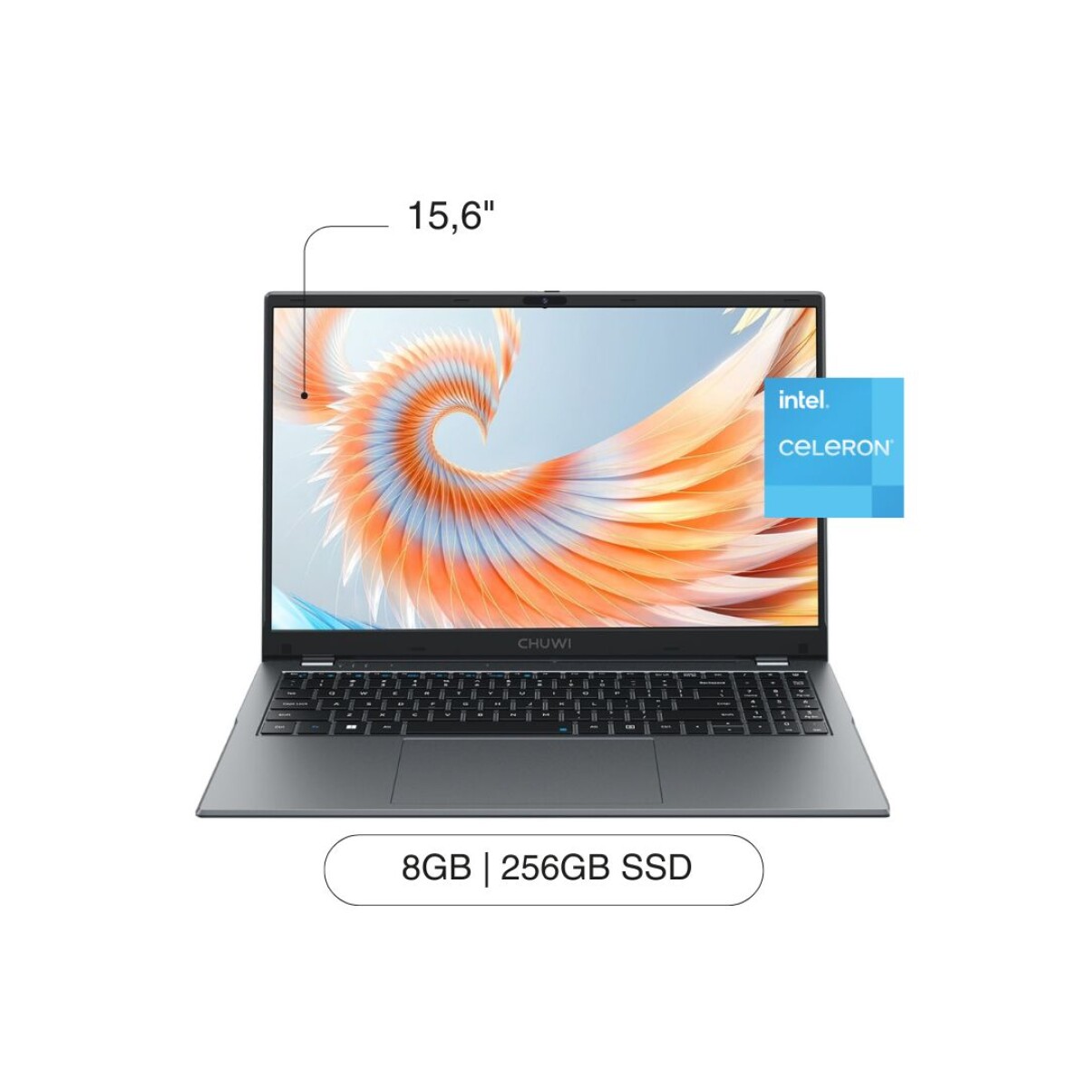 Notebook CHUWI Herobook Plus 15.6' FHD 256GB / 8GB N4020 W11H - Silver 