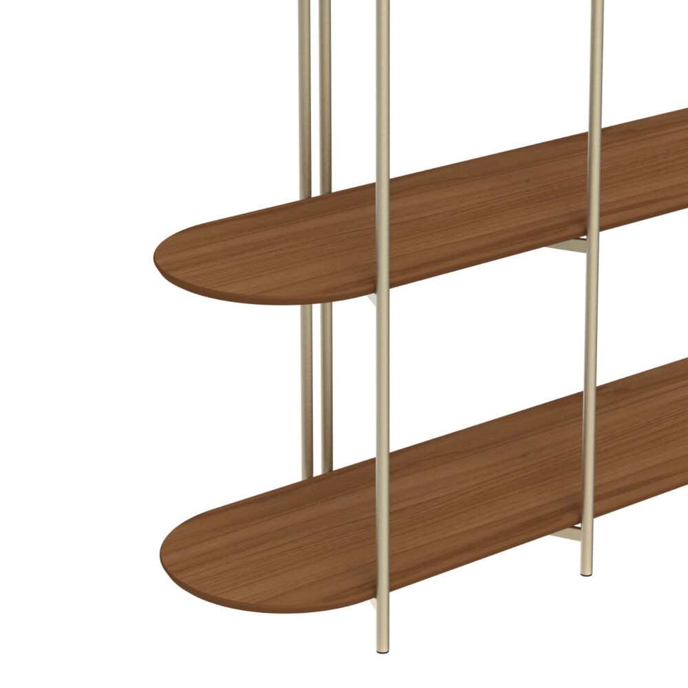 ESTANTERÍA/BIBLIOTECA/DIVISOR MDF-Y-ACERO NATURAL-BEIGE AMAYA CHAMPAGN