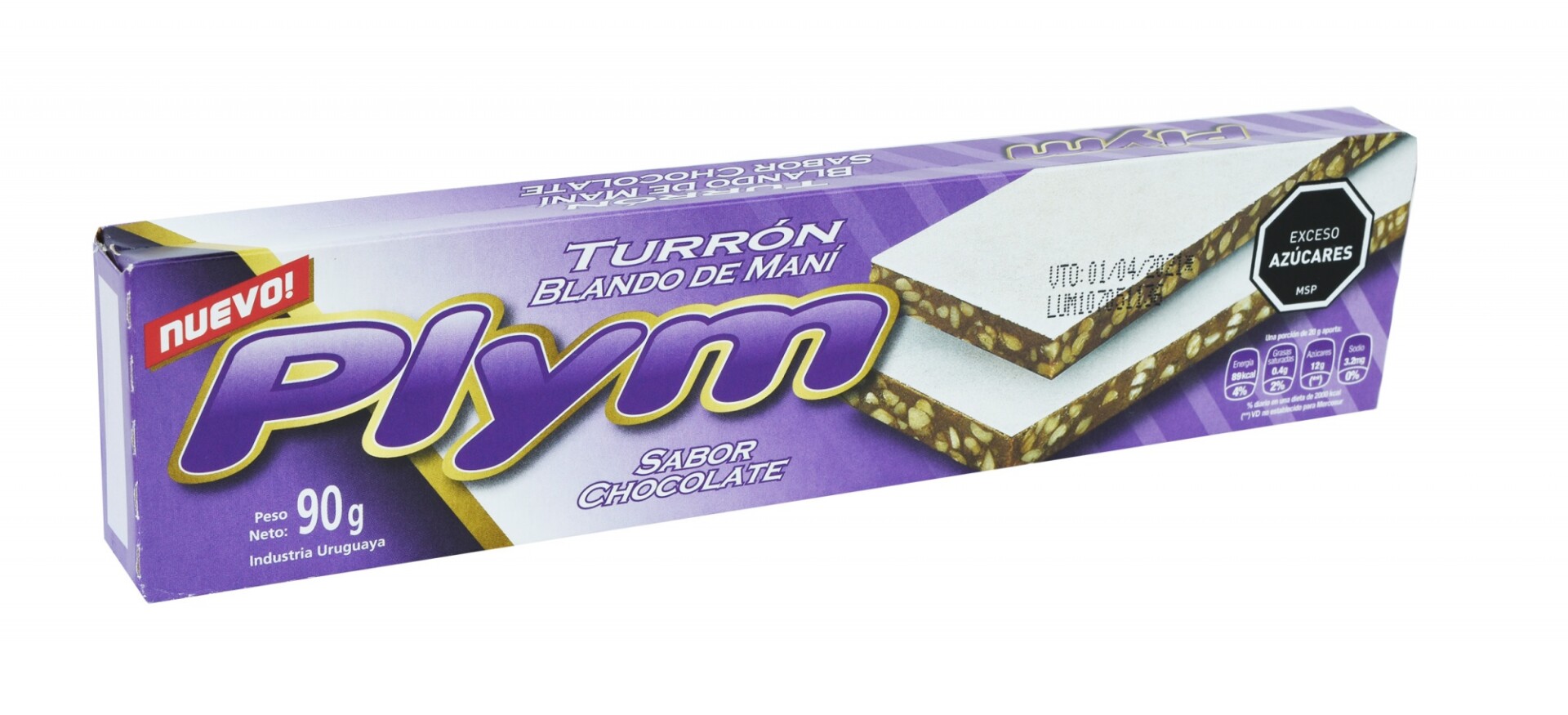 TURRON PLYM 90G BLANDO CHOCOLATE 