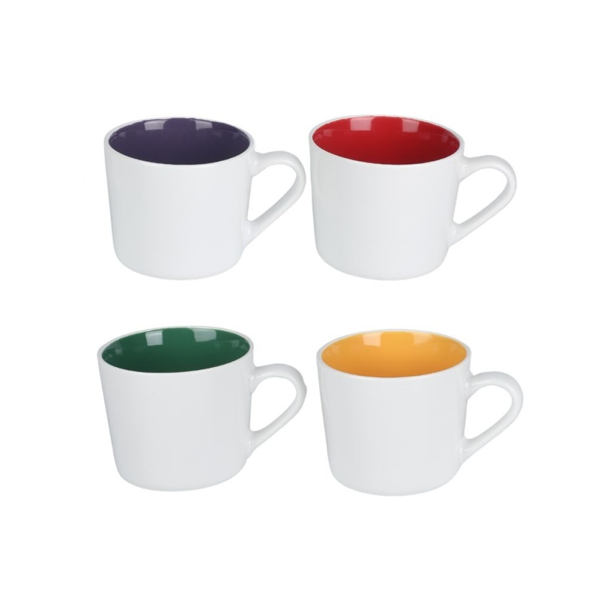 MUG RECTO 380ML BLANCO/COLOR SURTIDO 