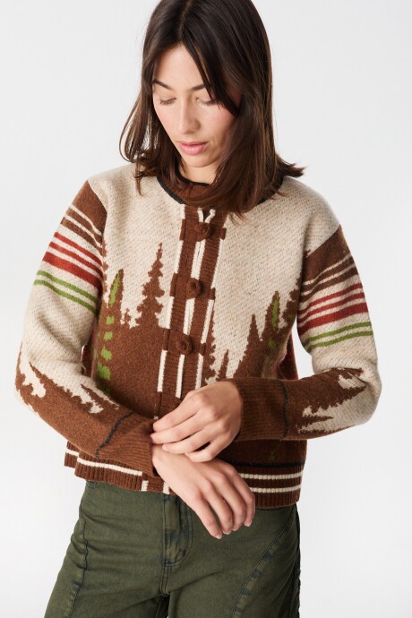 Cardigan Pinos Marron