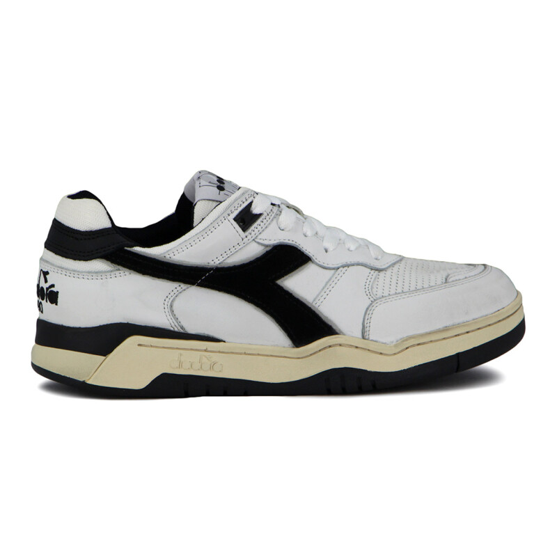 Championes Casuales Unisex Diadora Heritage B.560 Blanco-Negro