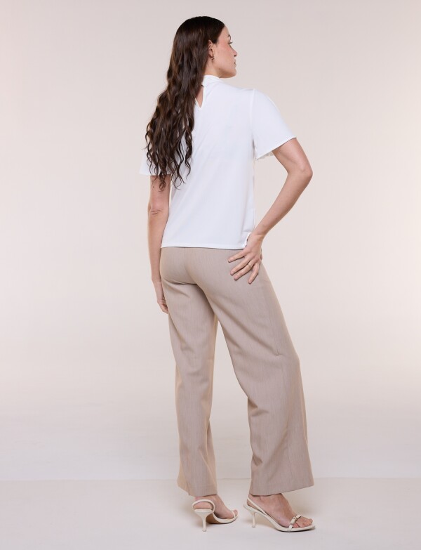 Blusa Nudo Con Mangas Abiertas CRUDO