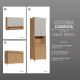 MUEBLE MODULAR BEIGE MATTE 120 CM JUEGO COCINA COMPLETO GAMAS DE BEIGE