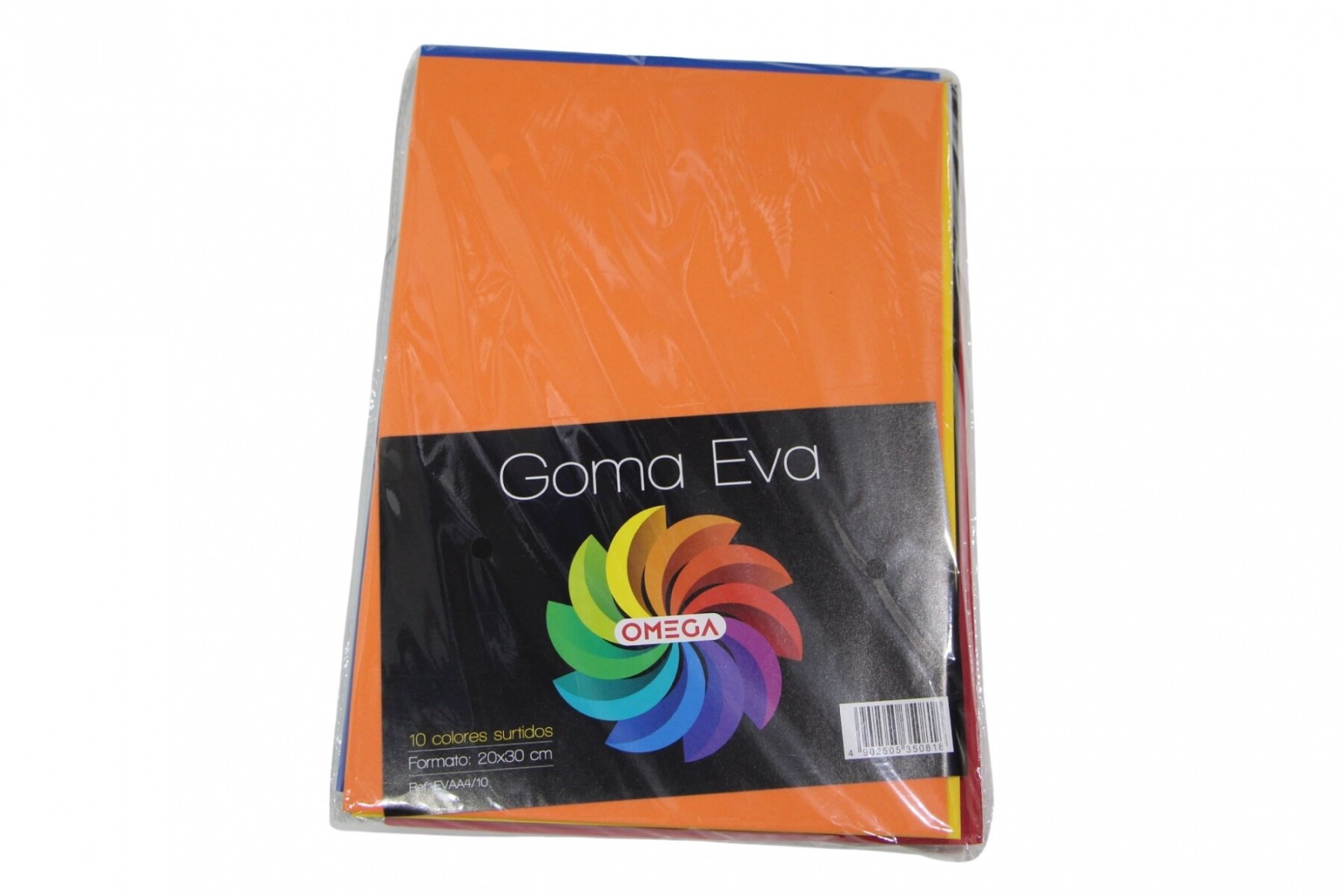 GOMA EVA X 10 COLORES TAMAÑO 20 X 30 CM 