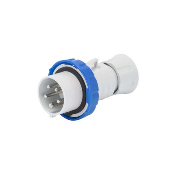 Ficha industrial 3P+T 16A 220V IP67 azul GG0027