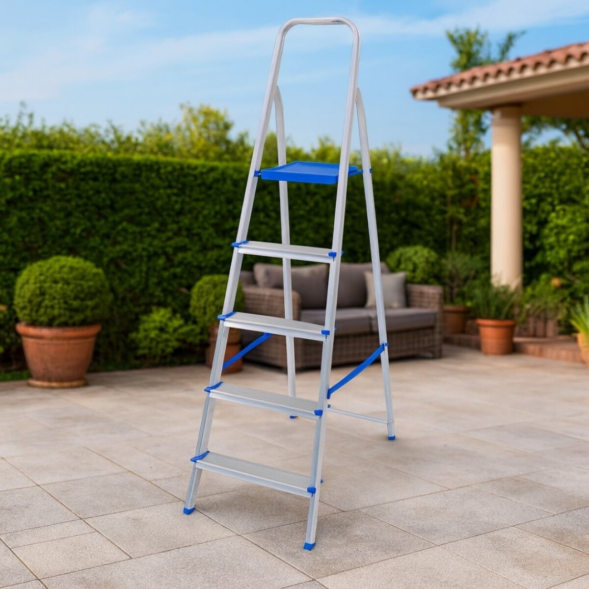 ESCALERA MOR ALUMINIO 5 PELDAÑOS 