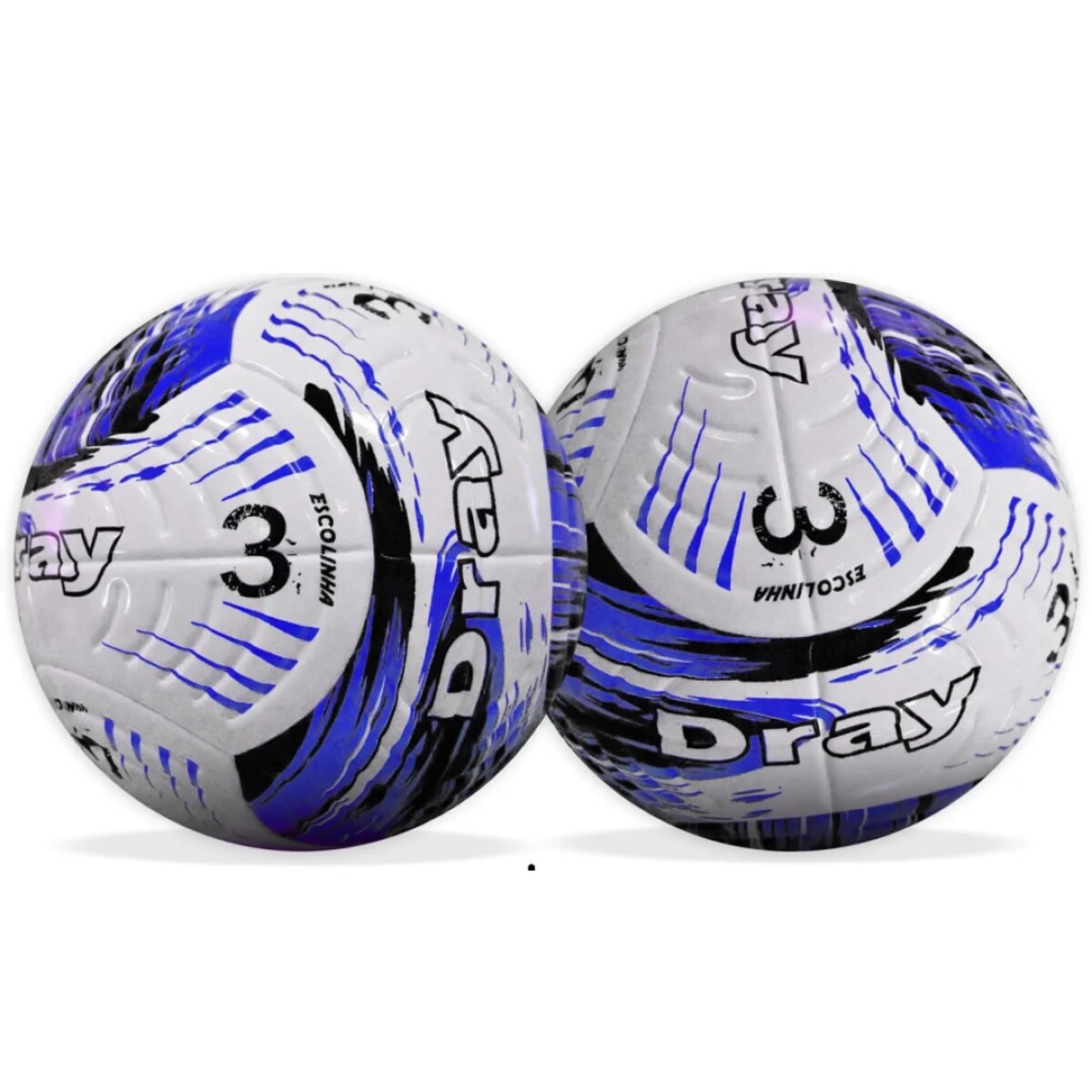 Pelota futbol nro 3 azul/negro 