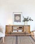 Mueble TV Licia 160 x 55 cm de madera maciza de mango Mueble TV Licia 160 x 55 cm de madera maciza de mango