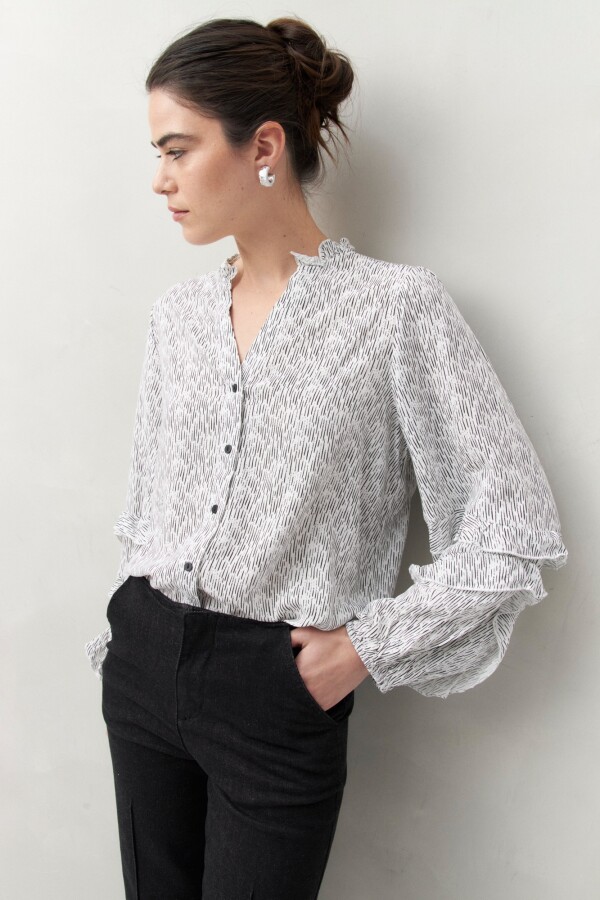 CAMISA ZEPHYR Negro/Blanco