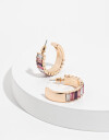 Aros Argollas Strass Argollas Con Strass - Dorado