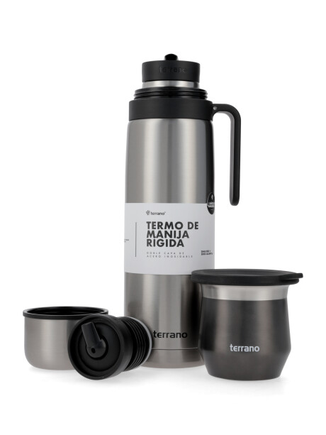 Termo Manija Rigida + Mate Acero inox. Acero Con Flap