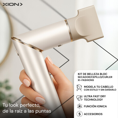 secador de cabello profesional 5 en 1 2400W COLOR UNICO