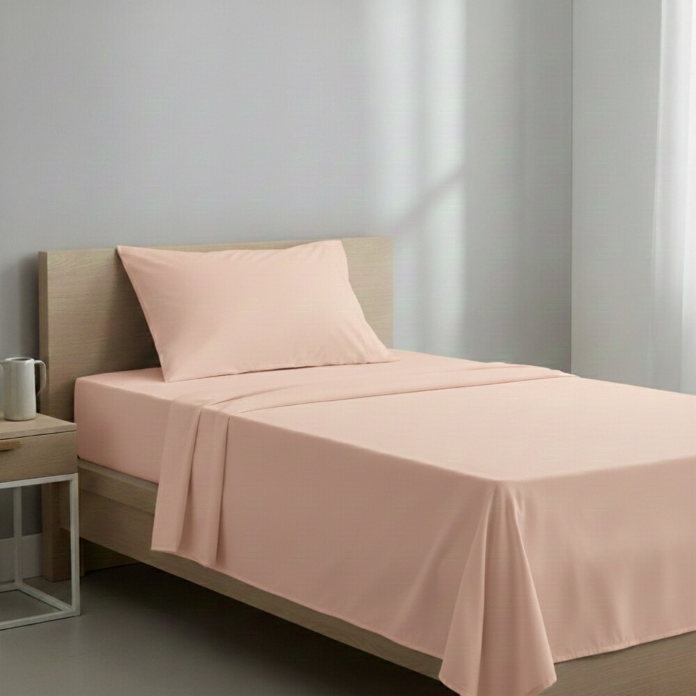 Juego de Sabanas 1 Plaza 200 Hilos - Pilar Rosa