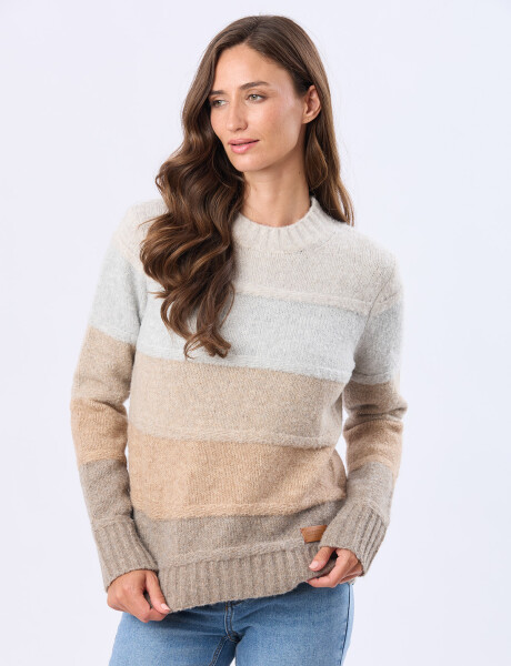 BUZO RAYADO Tostado