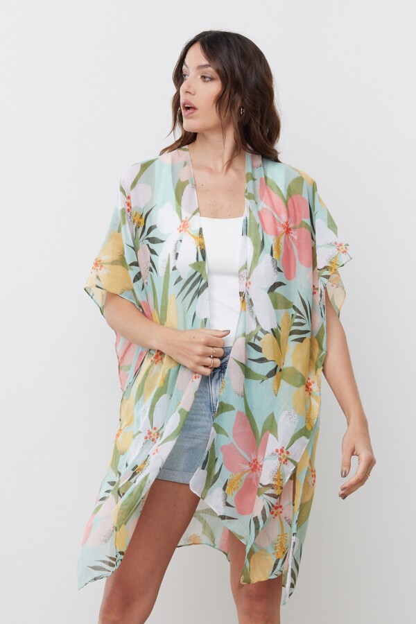 Kimono Flores VERDE/MULTI