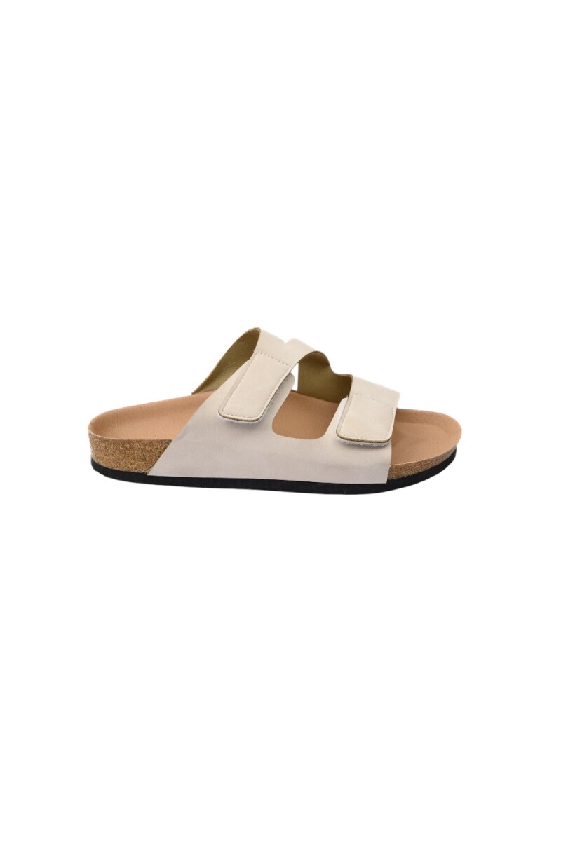 Sandalia con velcro OFF White