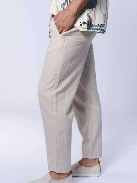 Pantalón de lino Beige