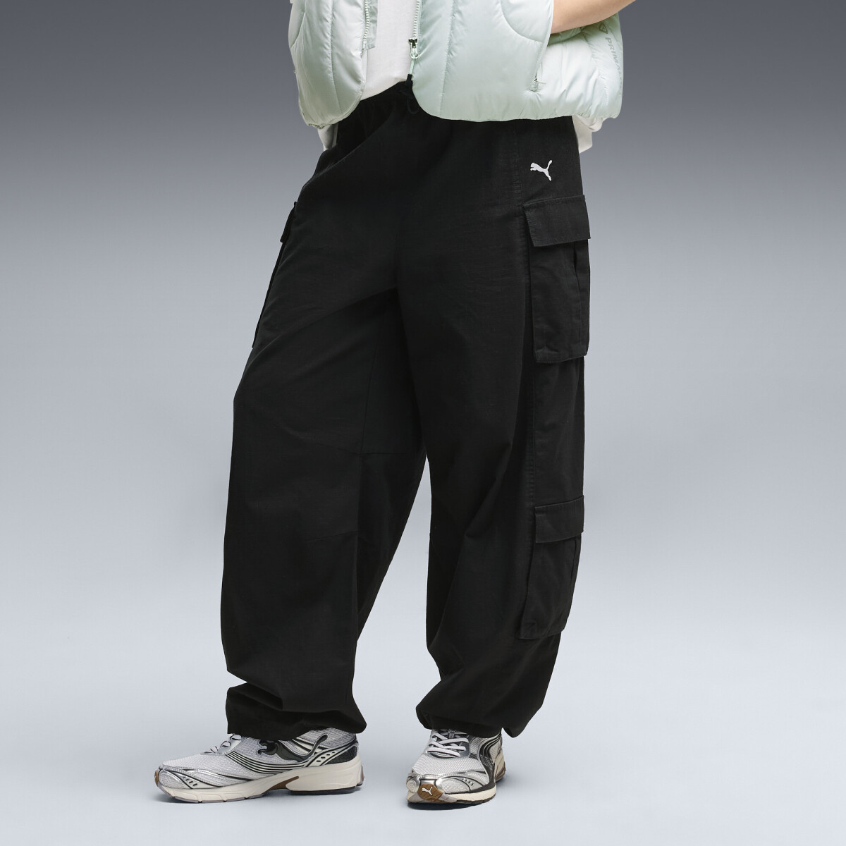 ESS Relax.Barrel Ripstop Cargo Slouchy Pants 63667501 - Negro 