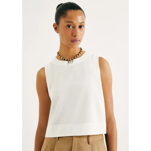 CAMISETA REGATA FEM BEGE CLARO