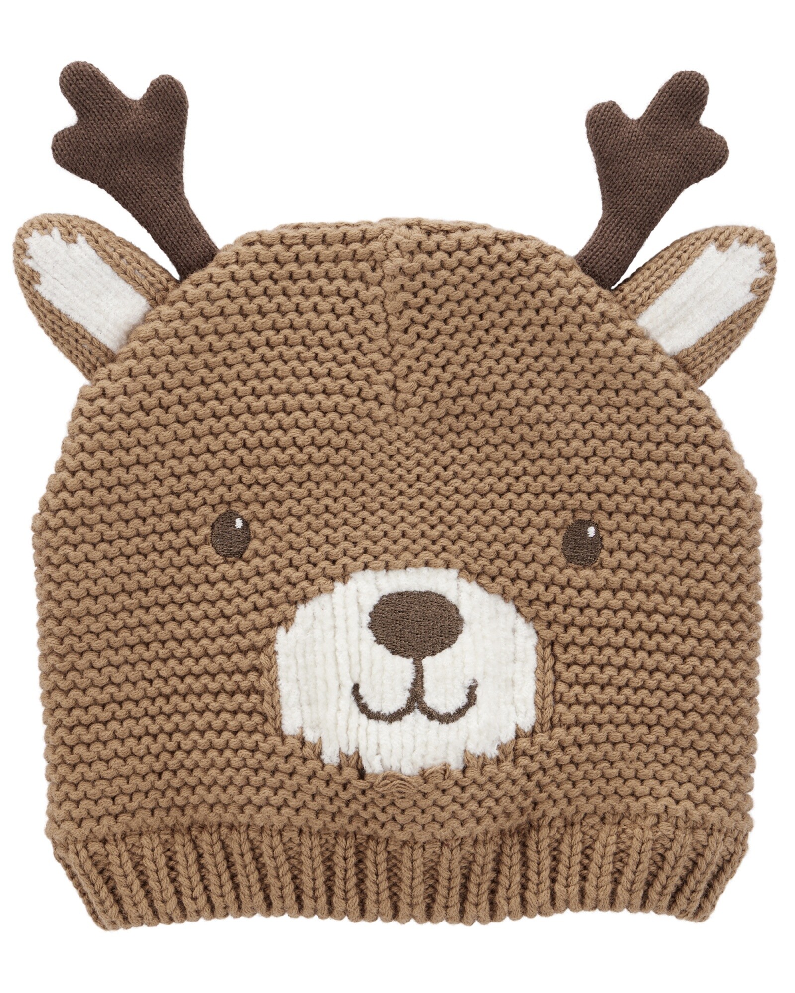 Gorro de lana, diseño reno Sin color