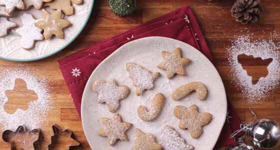 Cookies de jengibre navideñas