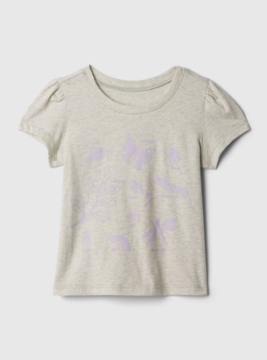 Remera Logo Gap Toddler Niña - B03 Light Grey Heather 