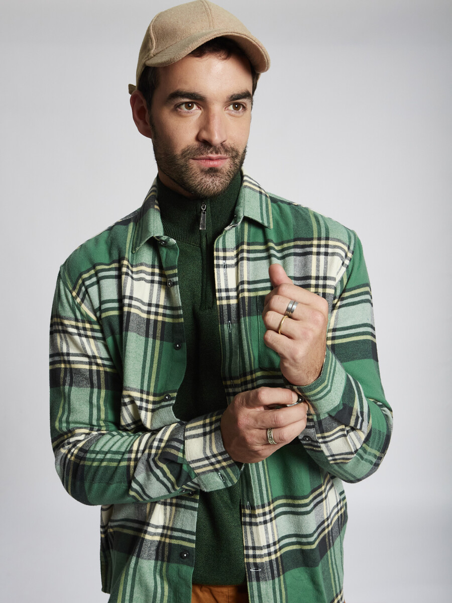 Camisa franela - verde 