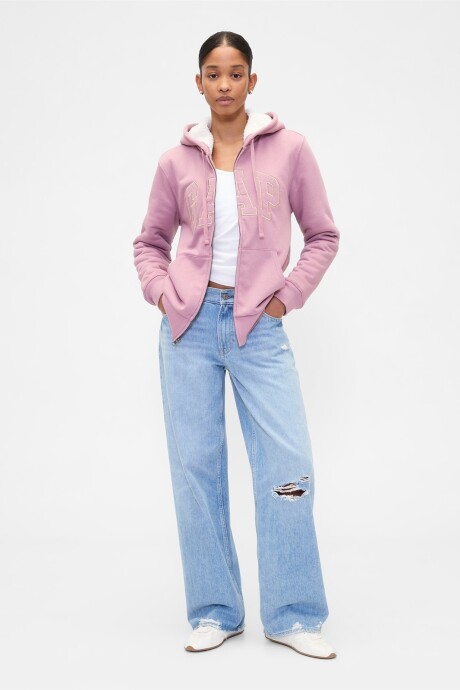 Canguro Con Corderito Logo Gap Mujer Wispy Mauve 902