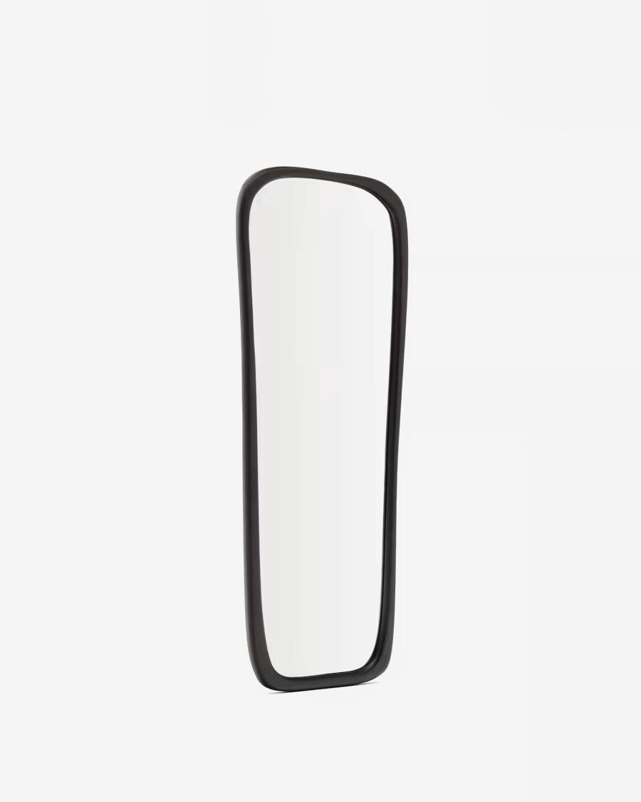 Espejo Alura de madera de teca negro 158 x 61 cm FSC