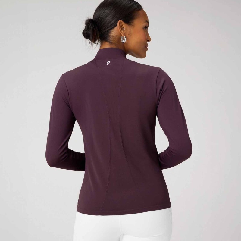 Top Feather Tech+ Half-Zip Top Mujer Oxblood