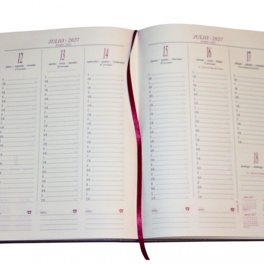 AGENDA ABEZETA PRESIDENTE 343 SENIOR CCM TAPA MARRON