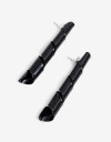 Aros Colgantes Largos Metal Aros Colgantes Largos, Espiral - Negro