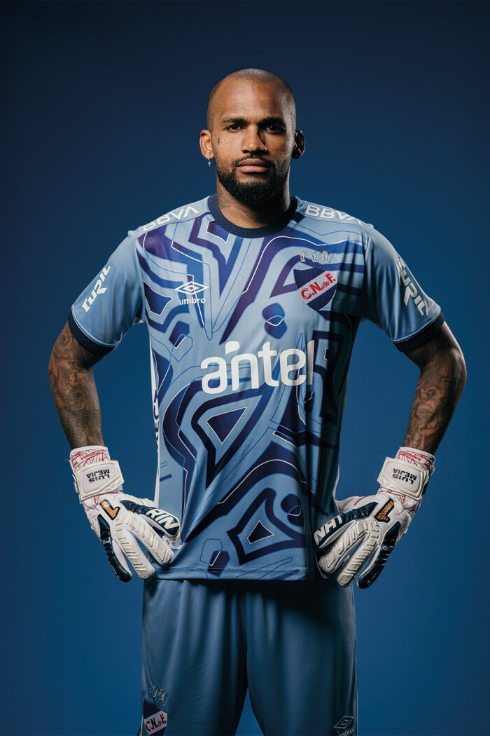 CAMISETA HOMBRE UMBRO CAMISETA GOLERO 2025 Azul-jean-estampado