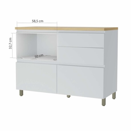 BAJO MESADA 120 CM MDF BLANCO SUECIA