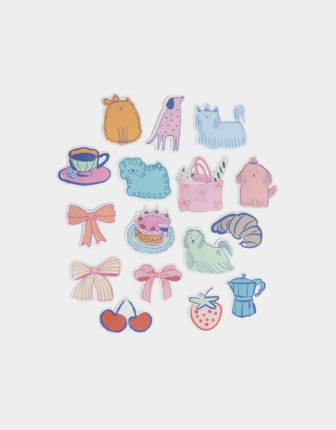 Stickers y Album Stickers Animalito Set De Stickers Para Botellas - Combinacion Multicolor