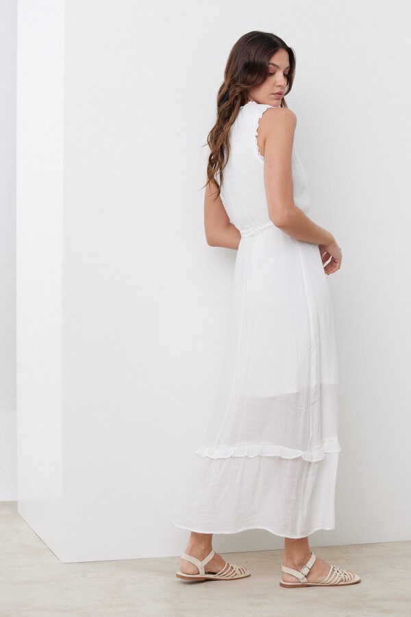 Vestido Maxi Botones CRUDO