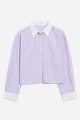 Camisa crop top bicolor ROSA