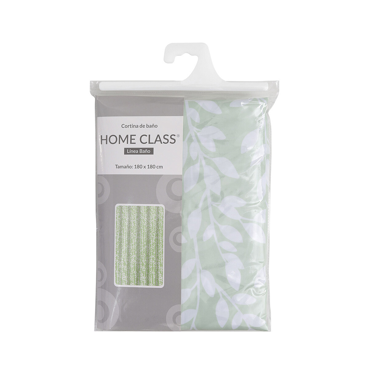 Cortina de Home Class con Argollas 180 x 180 cm - 203370 HOJAS VERDE 