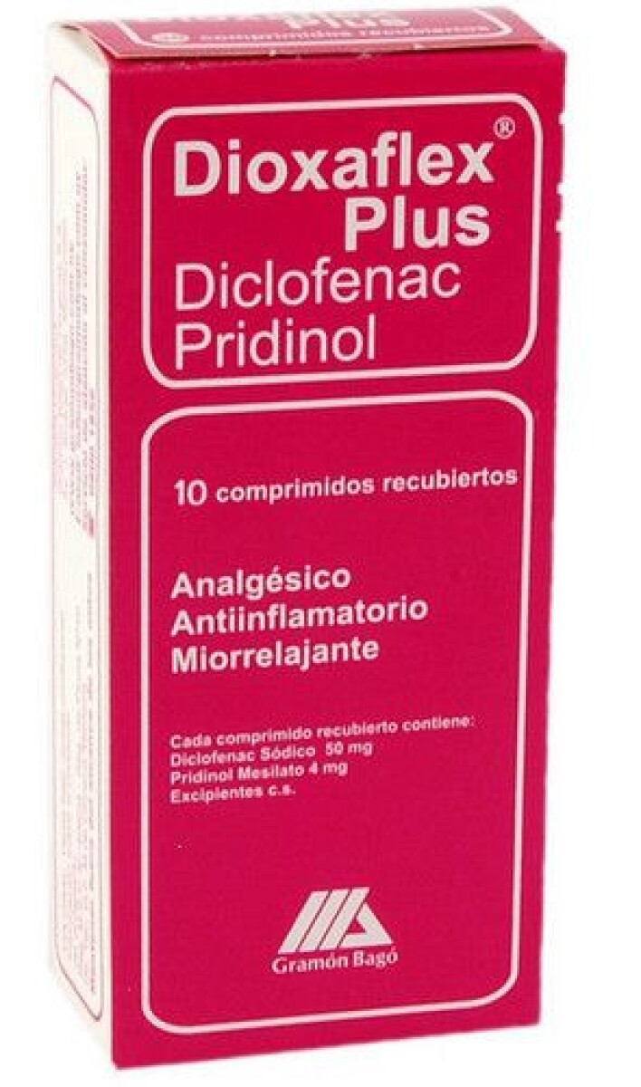 Dioxaflex Plus 10 Comprimidos – Analgésico y Antiinflamatorio de Uso Corto 