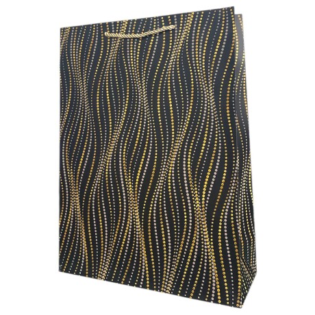 Bolsa Top Grande Diseño Puntillismo Negra