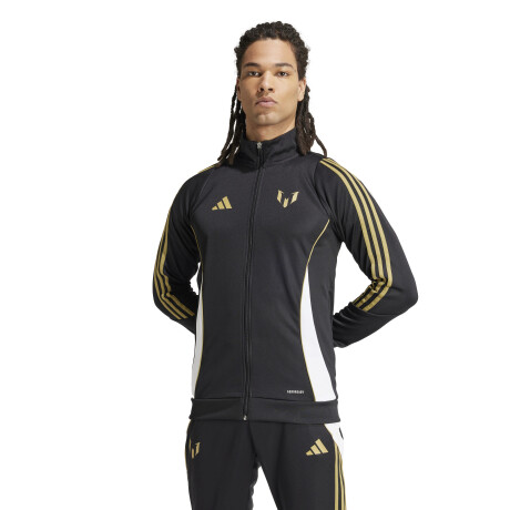 Campera de Hombre Adidas Messi Zip Negro - Dorado