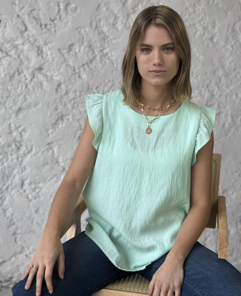 Blusa Valeria verde agua