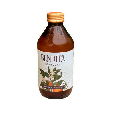 BENDITA KOMBUCHA NARANJA Y CEDRON 250 ML Bendita Kombucha Nar Y Ced 250