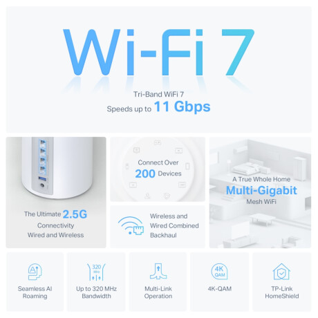 Tp-link - Deco BE65 X3. Router Mesh. Wifi Inteligente. Doble Banda. Hasta 200 Dispositivos. Redes In 001