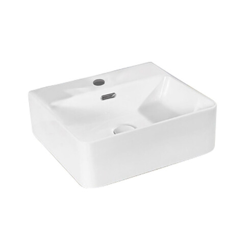 Bacha rectangular de loza blanca para apoyar 46x42x15,5 000