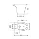SANITARIO BIDET MARINA BLANCO MATE LOZA PARA BAÑO 000