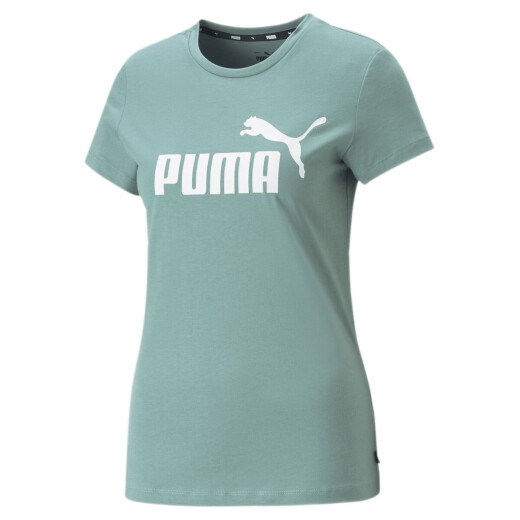 Remera Puma Moda Dama ESS Logo Tee Verde S/C