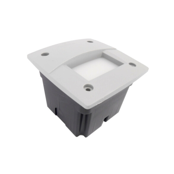 Luminaria de embutir LED cuadr. gris párpado IP66 FL0330